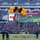 The U.S. Army Parachute Team jumps into the Army Navy game