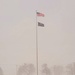 Fresh snow and the American Flag at Fort McCoy