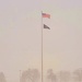 Fresh snow and the American Flag at Fort McCoy