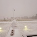 Fresh snow and the American Flag at Fort McCoy