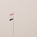 Fresh snow and the American Flag at Fort McCoy