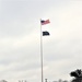 Fresh snow and the American Flag at Fort McCoy