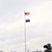 Fresh snow and the American Flag at Fort McCoy