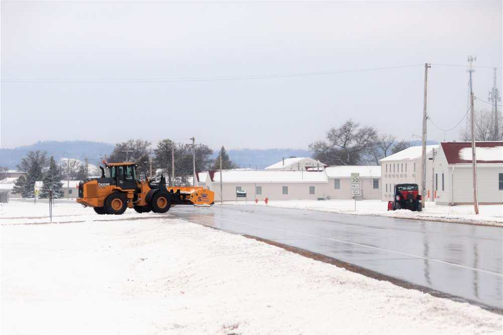 Snow-removal operations at Fort McCoy