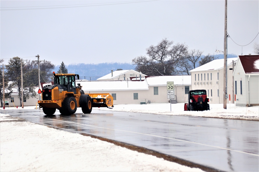 Snow-removal operations at Fort McCoy