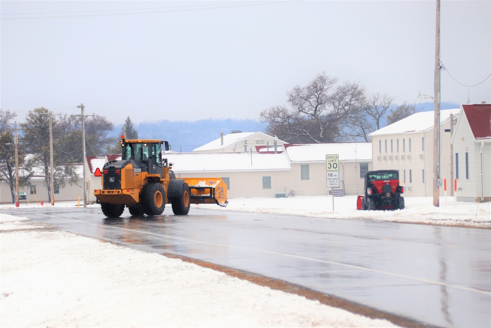 Snow-removal operations at Fort McCoy