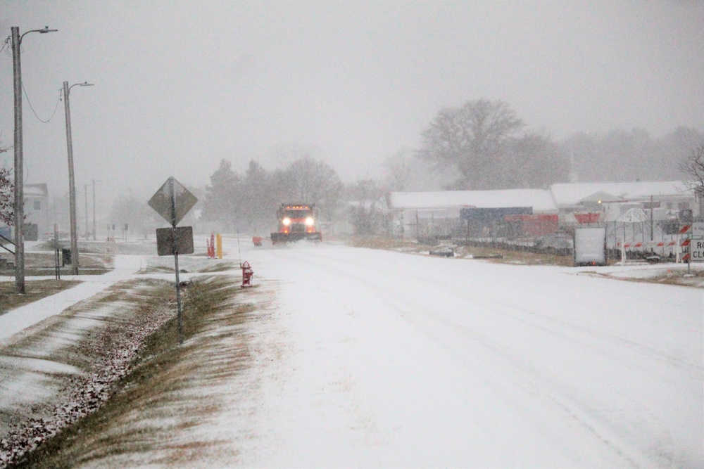 Snow-removal operations at Fort McCoy