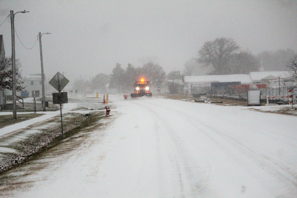 Snow-removal operations at Fort McCoy