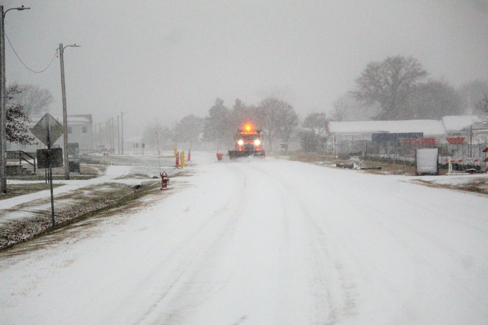 Snow-removal operations at Fort McCoy