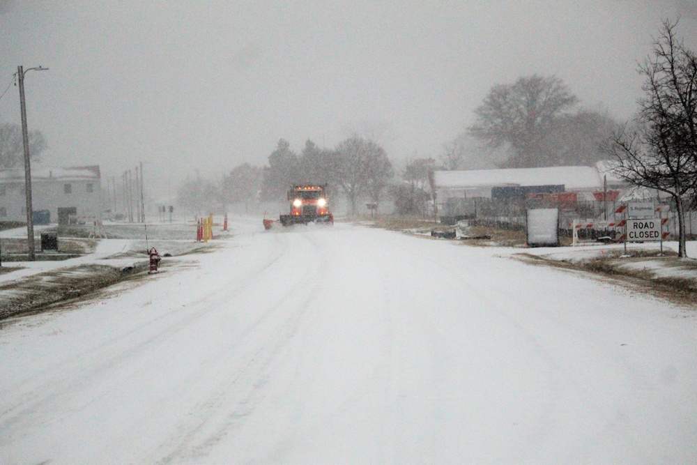 Snow-removal operations at Fort McCoy