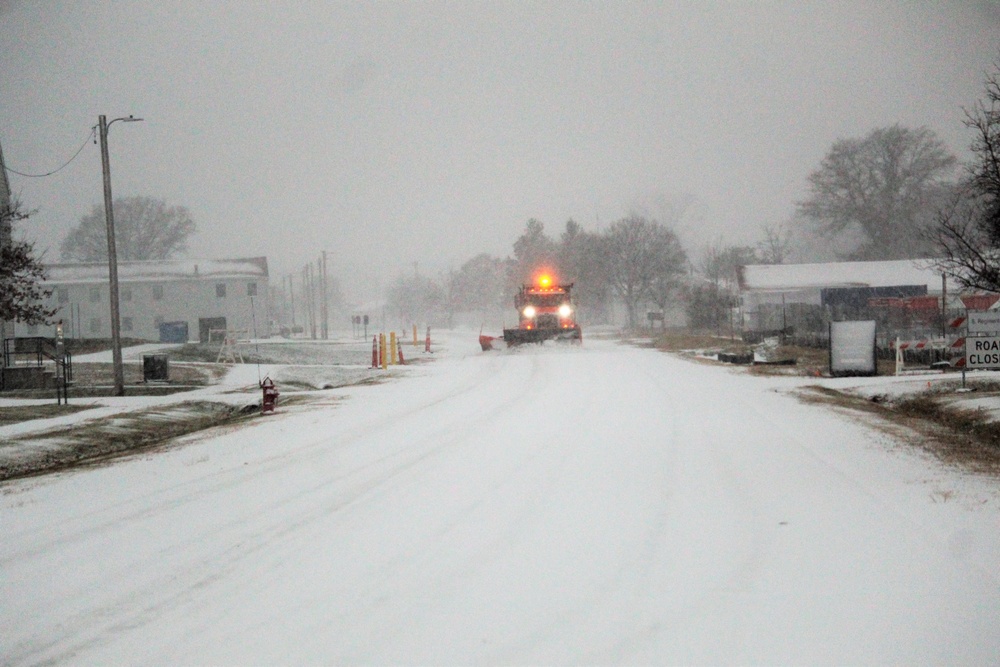 Snow-removal operations at Fort McCoy