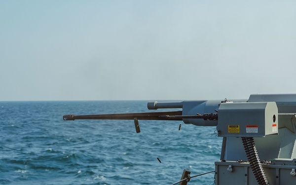 USS The Sullivans conducts weapons training