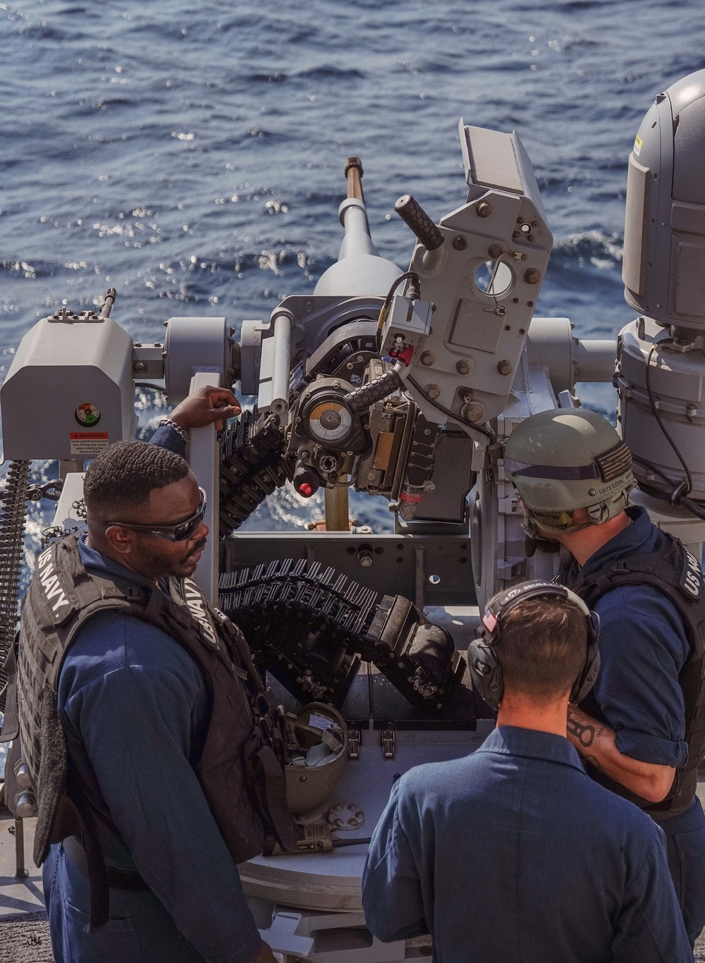 USS The Sullivans conducts weapons training