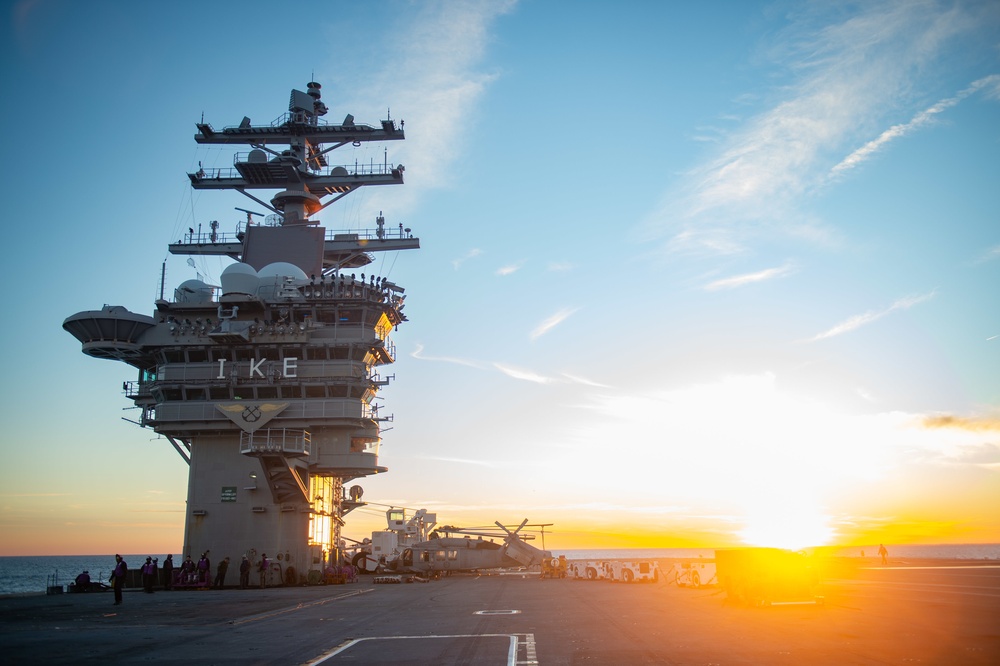 Ike Conducts Sea Trials