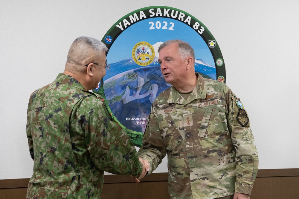 Lt. Gen. Ricky Rupp visits Camp Asaka during YS83