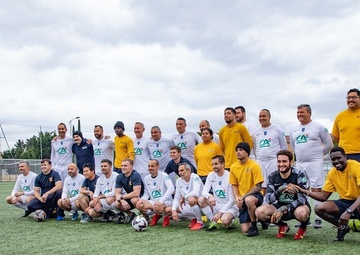Sailors from USS Truxtun (DDG 103) Participate in Soccer Match with First Responders