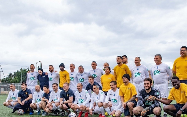 Sailors from USS Truxtun (DDG 103) Participate in Soccer Match with First Responders