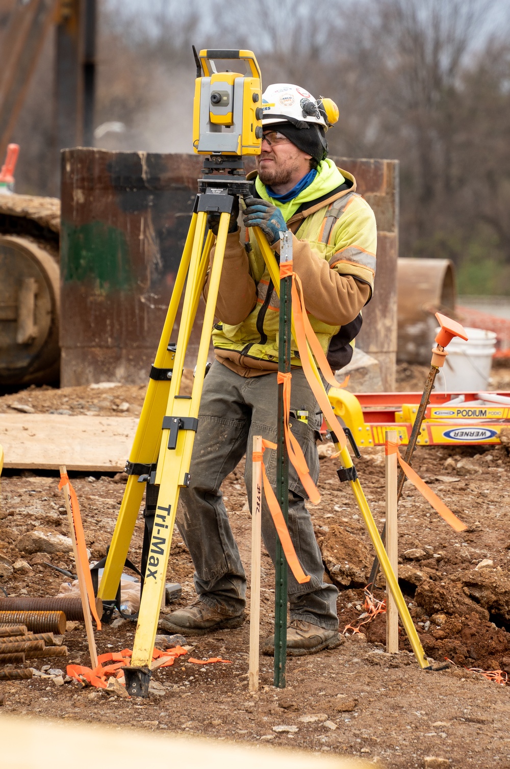 Construction work continues at the site of the Louisville VA Medical Center Dec. 21, 2022.