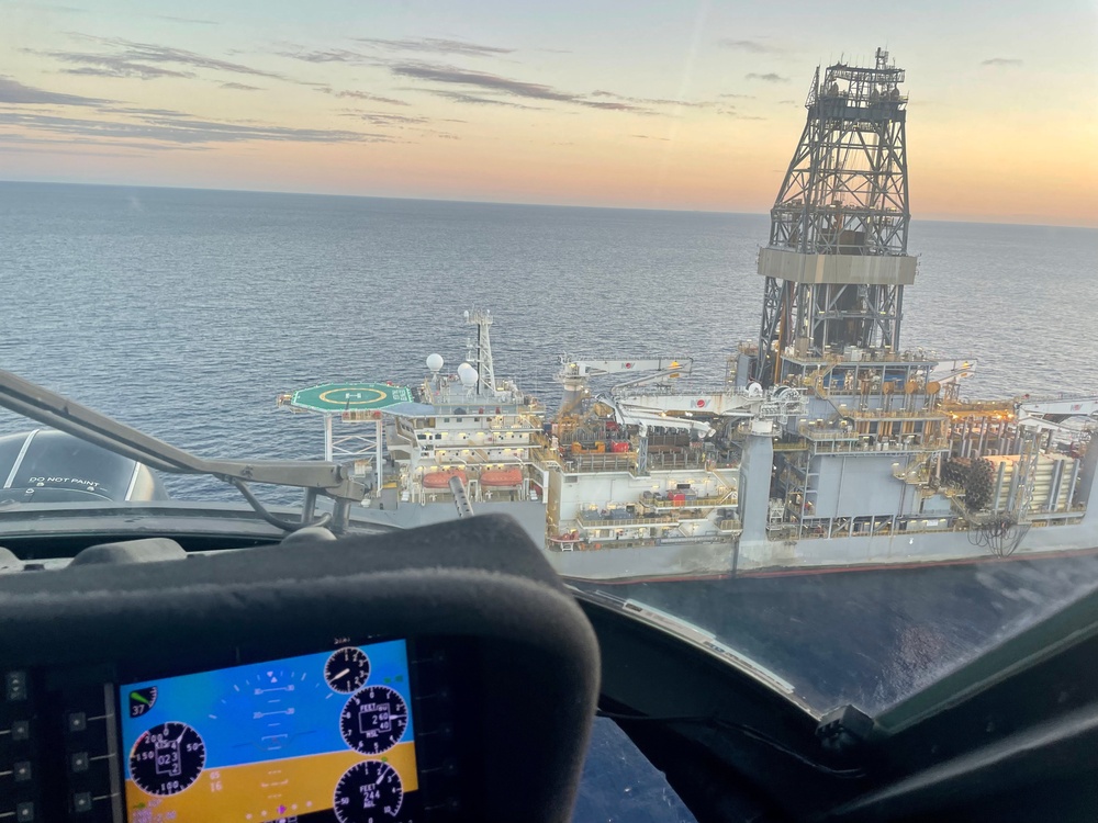 Coast Guard medevacs worker from oil rig 189 miles south of Port Fourchon, La
