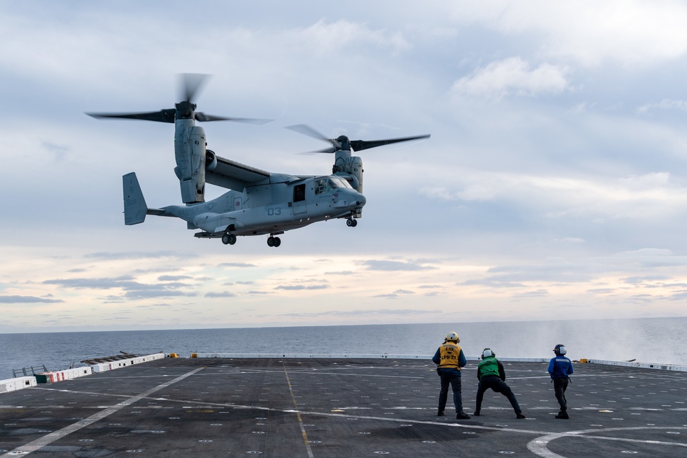 MV-22B Lands Aboard USS Portland