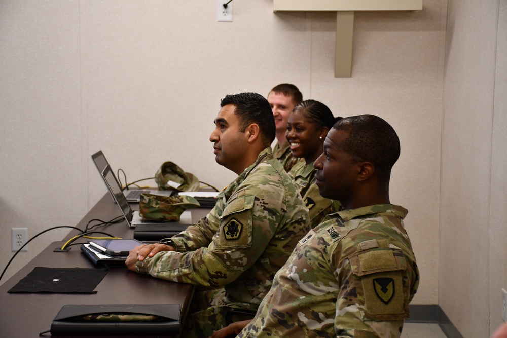 Leadership from Headquarters Battalion Command learn about each phase of the transition assistance program at Joint Base Myer-Henderson Hall during the TAP open house Friday, March 18.