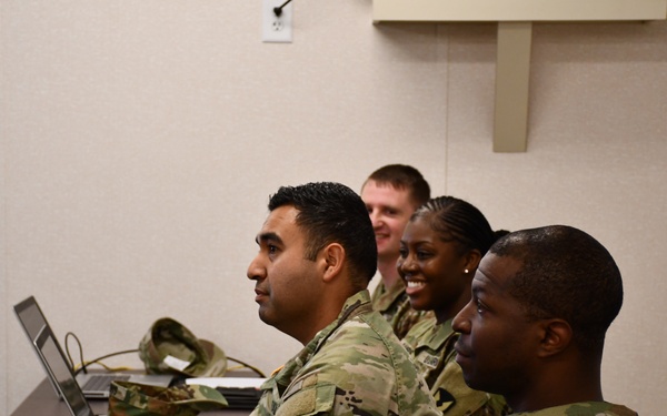 Leadership from Headquarters Battalion Command learn about each phase of the transition assistance program at Joint Base Myer-Henderson Hall during the TAP open house Friday, March 18.