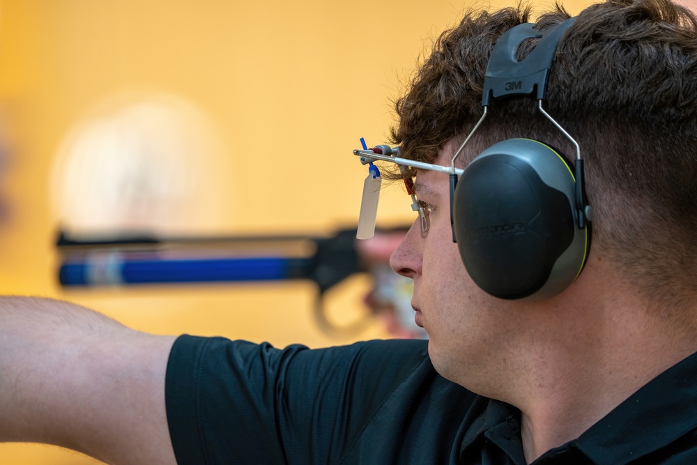 Cpl. Charles Platt competes at 2022 Winter Airgun Championships