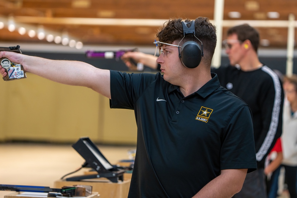 Cpl. Charles Platt competes at 2022 Winter Airgun Championships