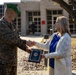 2nd Marine Logistics Group Commanding General presents award to the 8th Engineer Support Battalion Deployment Readiness Counselor