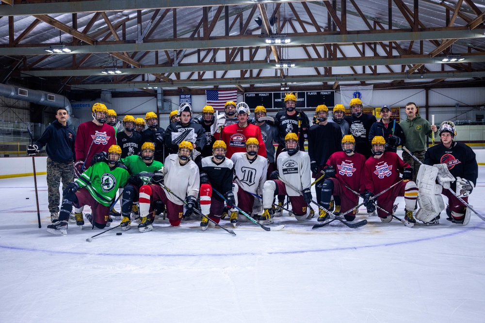 Boston Marines host Weymouth High School hockey leadership seminar