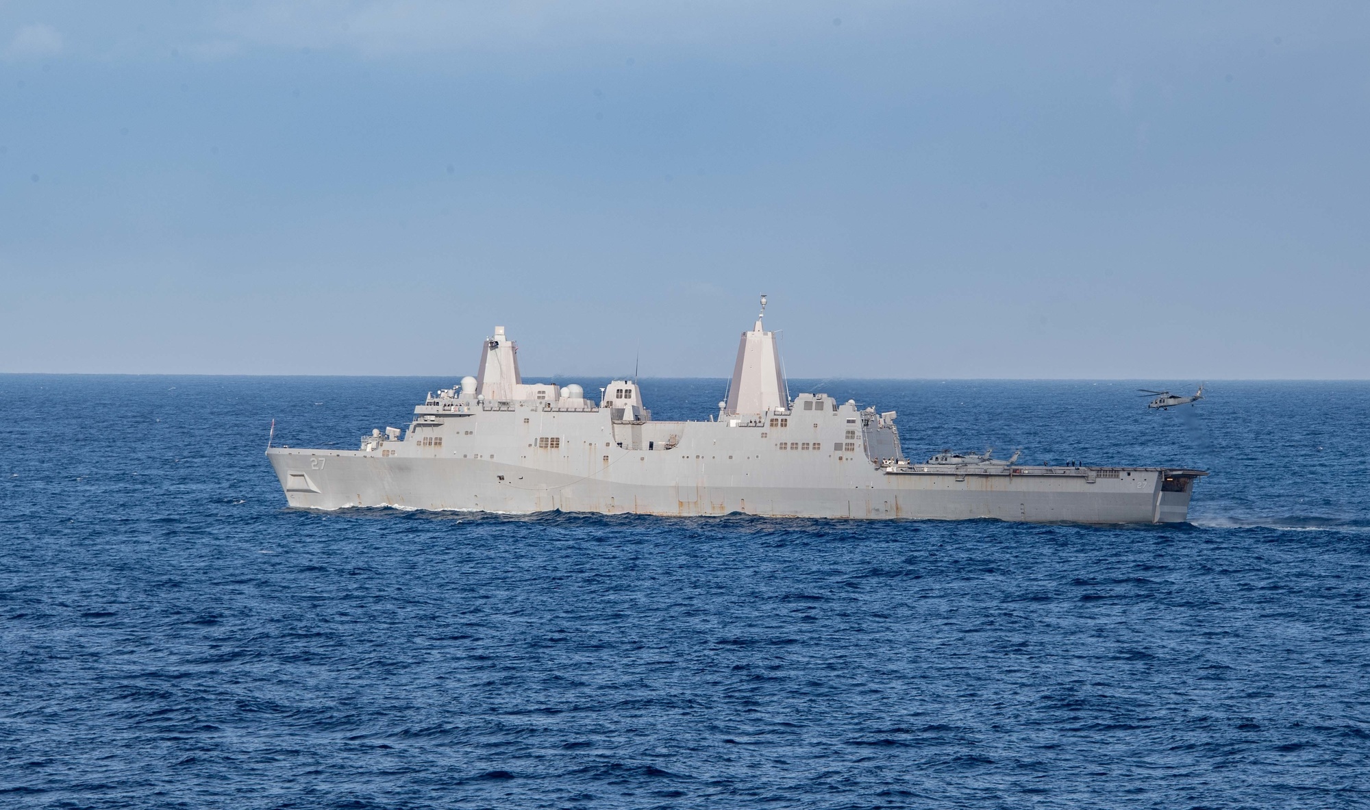 DVIDS - Images - USS Portland (LPD 27) sails alongsideUSS
