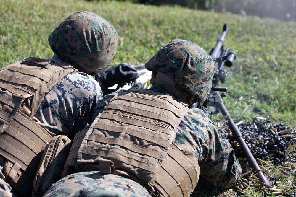 Combat Logistics Regiment 37 Marines Conduct M240B Medium Machine Gun Range