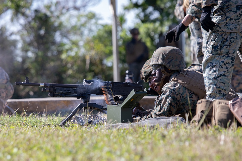 Combat Logistics Regiment 37 Marines Conduct M240B Medium Machine Gun Range