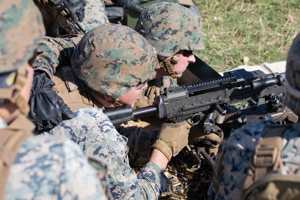 Combat Logistics Regiment 37 Marines Conduct M240B Medium Machine Gun Range