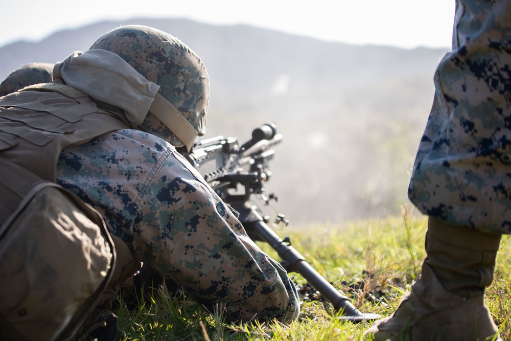 Combat Logistics Regiment 37 Marines Conduct M240B Medium Machine Gun Range