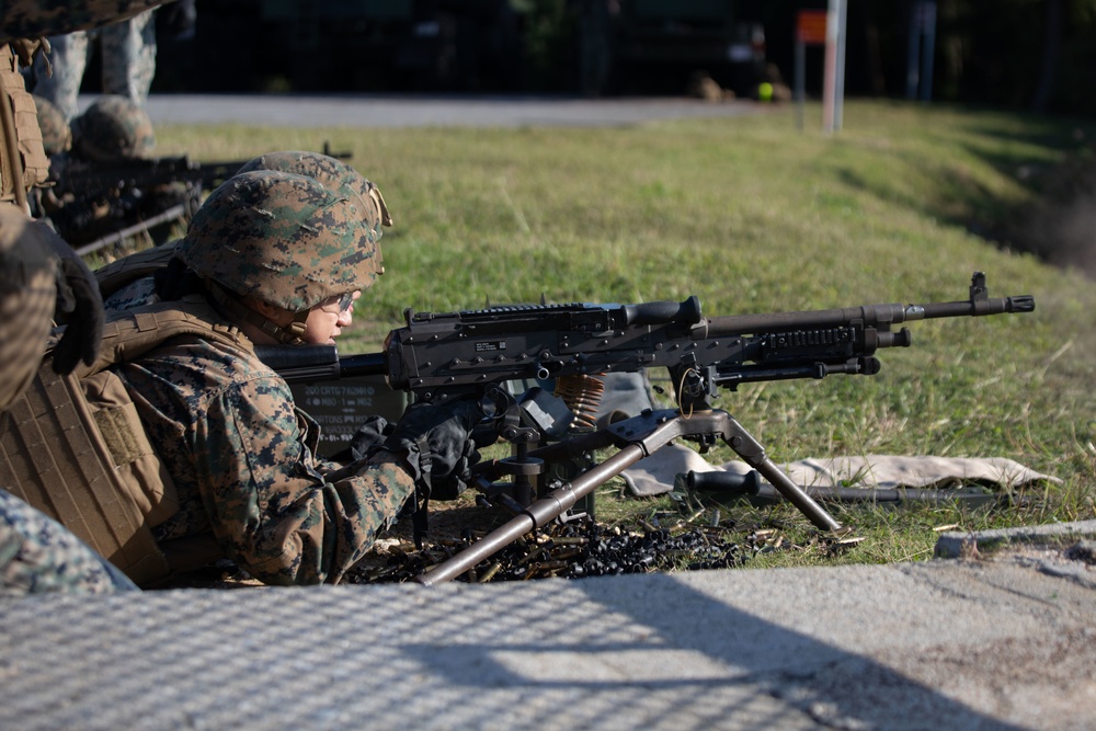 Combat Logistics Regiment 37 Marines Conduct M240B Medium Machine Gun Range