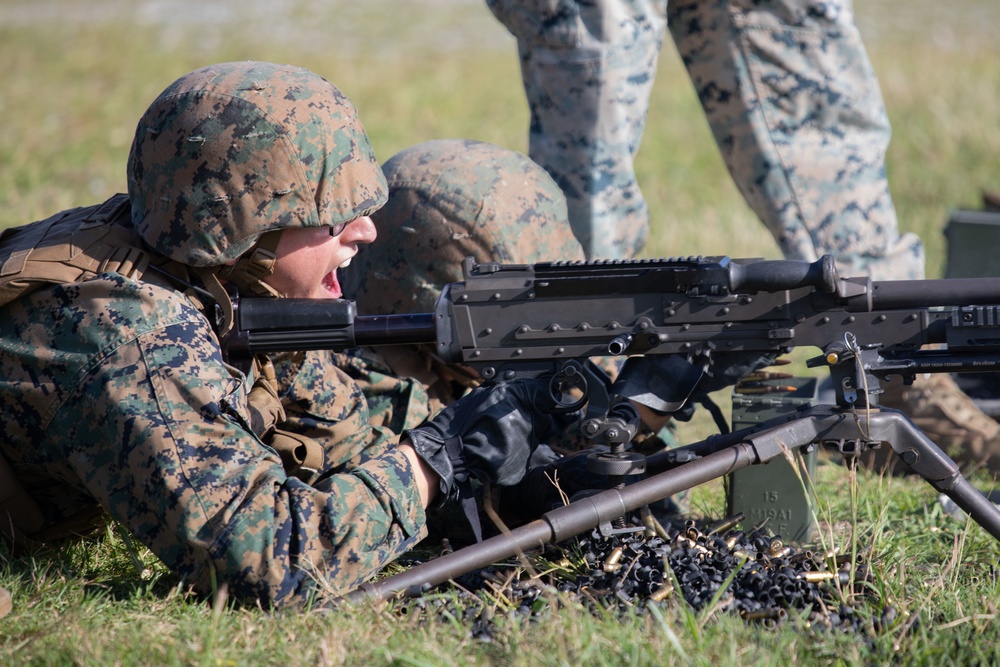 Combat Logistics Regiment 37 Marines Conduct M240B Medium Machine Gun Range