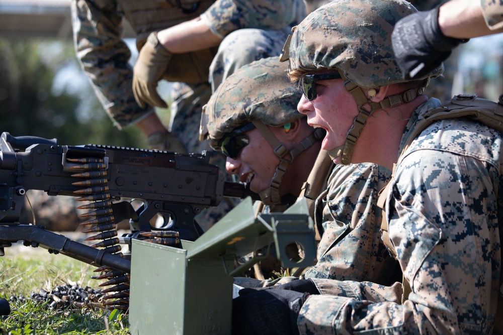 Combat Logistics Regiment 37 Marines Conduct M240B Medium Machine Gun Range