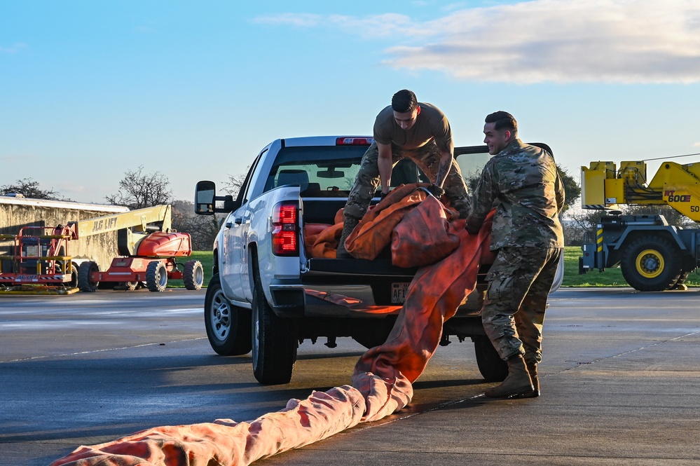 RAF Mildenhall practices preparedness, disaster response