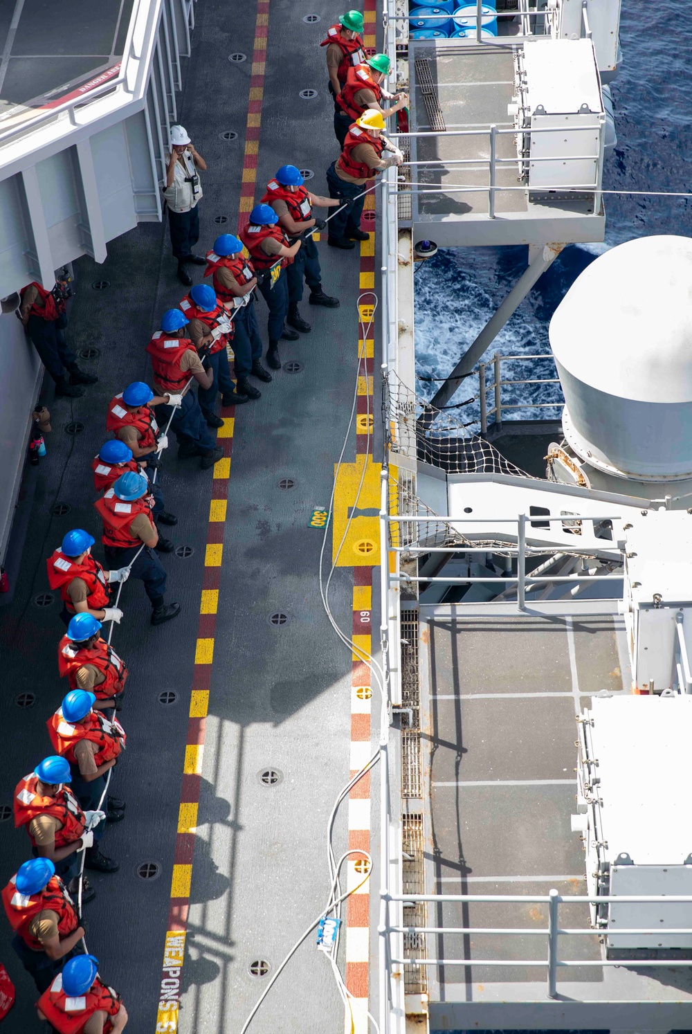 Makin Island Refueling at Sea