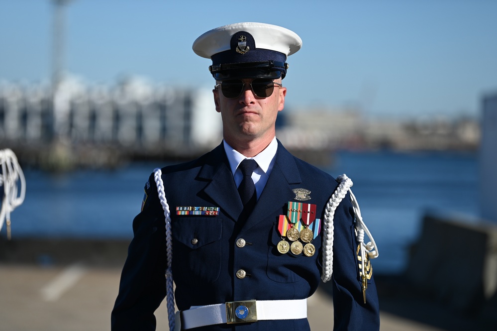 Ceremonial Honor Guard at CGC William Chadwick Commissioning