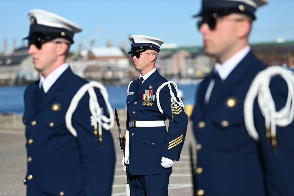 Ceremonial Honor Guard at CGC William Chadwick Commissioning