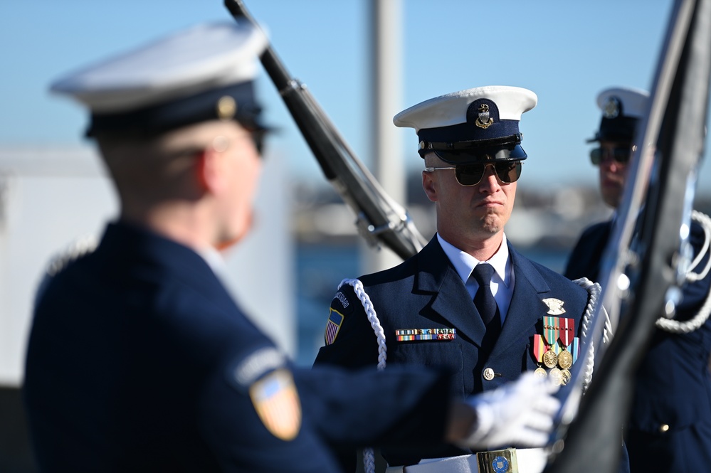 Ceremonial Honor Guard at CGC William Chadwick Commissioning