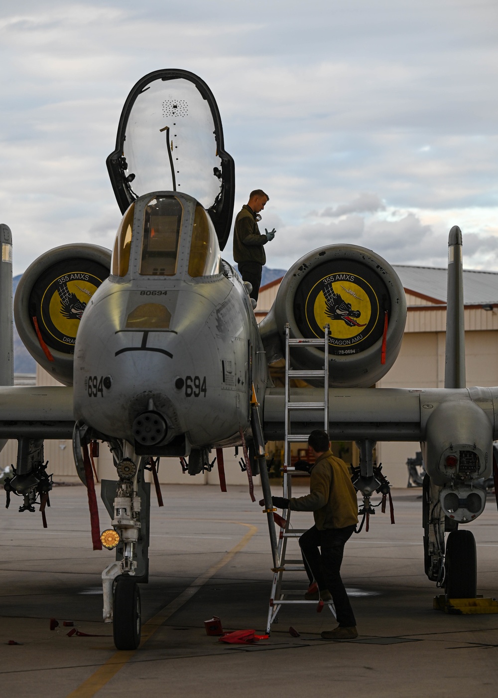 Always ready; A-10 maintenance at sunset