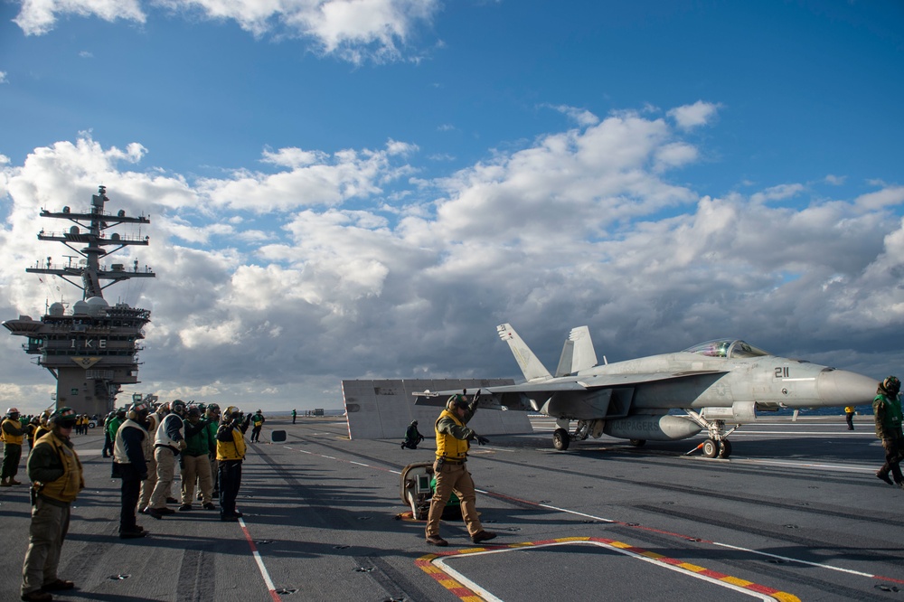 Ike is Underway Conducting Flight Deck Qualifications