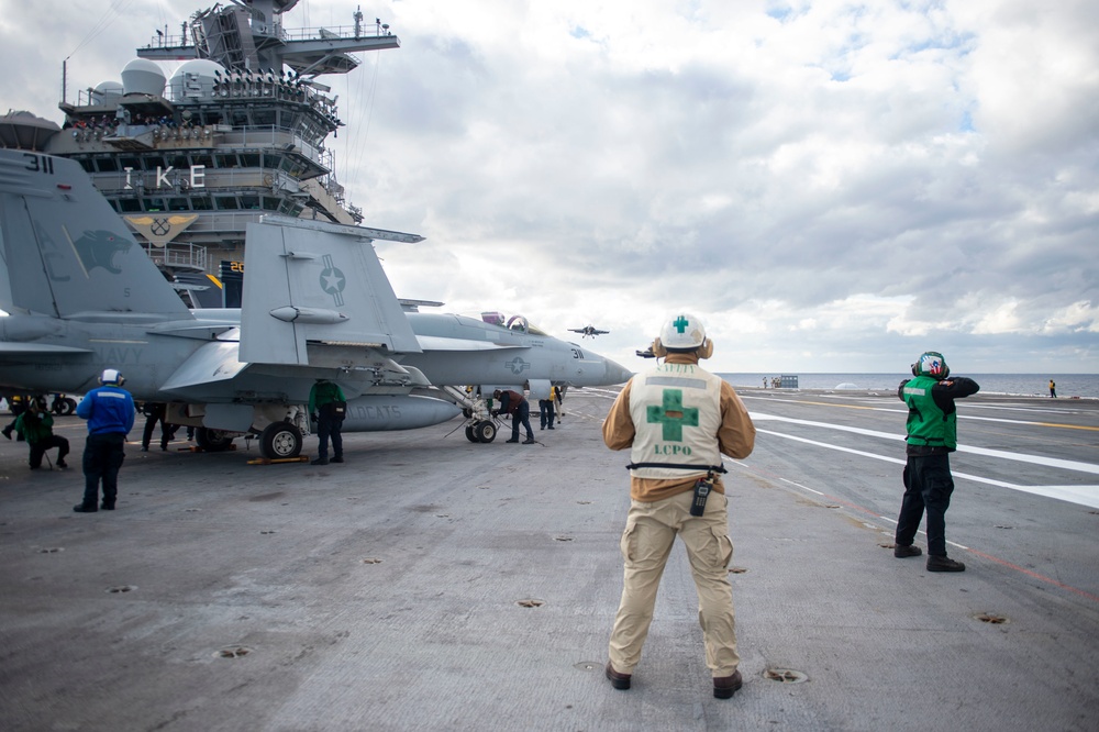 Ike is Underway Conducting Flight Deck Qualifications