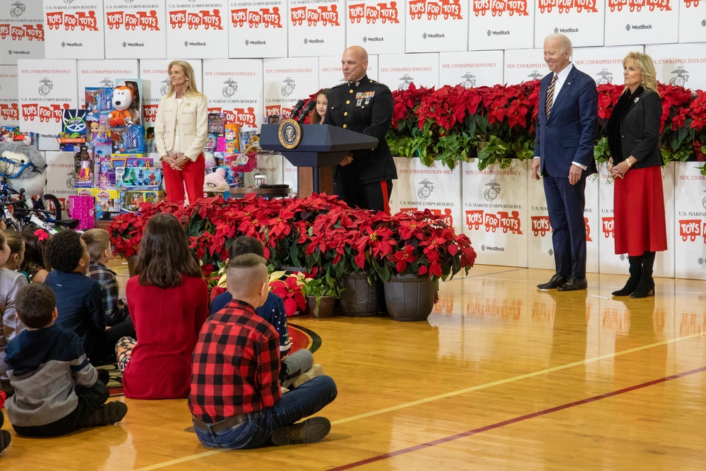 President Biden and First Lady Attend Toys for Tots Event