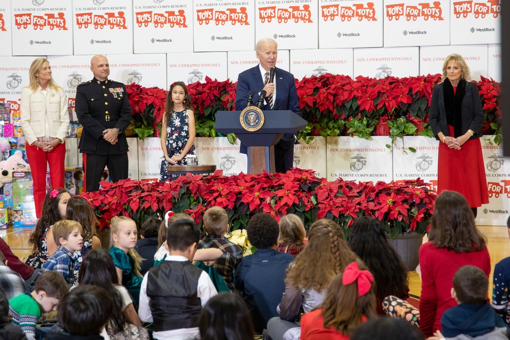 President Biden and First Lady Attend Toys for Tots Event