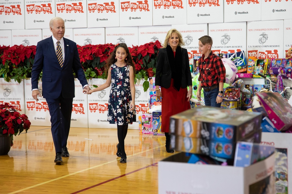 President Biden and First Lady Attend Toys for Tots Event