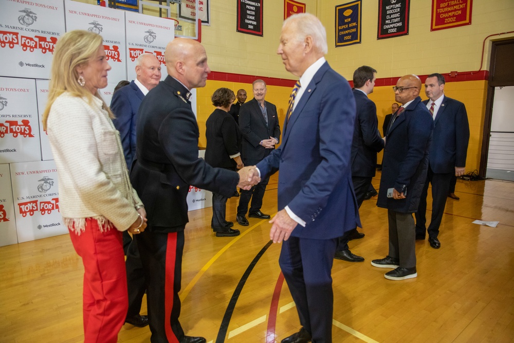 President Biden and First Lady Attend Toys for Tots Event